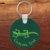 Tribal Lizard Green Sleutelhanger (Voorkant)