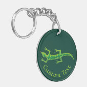 Tribal Lizard Green Sleutelhanger (Voorkant Links)