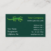 Tribal Lizard Green Visitekaartje (Voorkant)