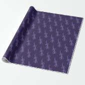 Tribal Lizard Mauve Pattern Cadeaupapier (Uitgerold)