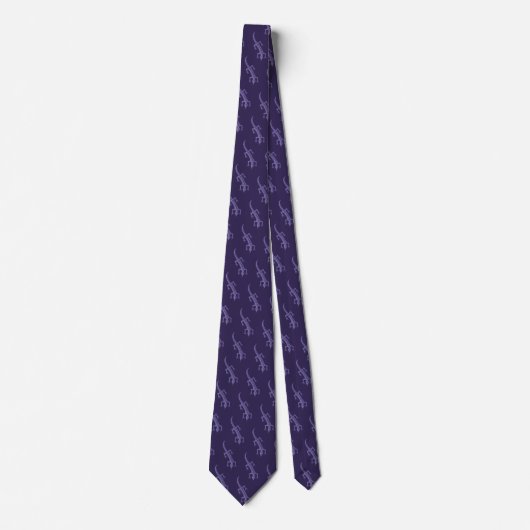 Tribal Lizard Mauve Pattern Stropdas (Voorkant)