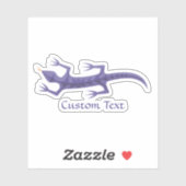 Tribal Lizard Mauve Sticker (Vel)