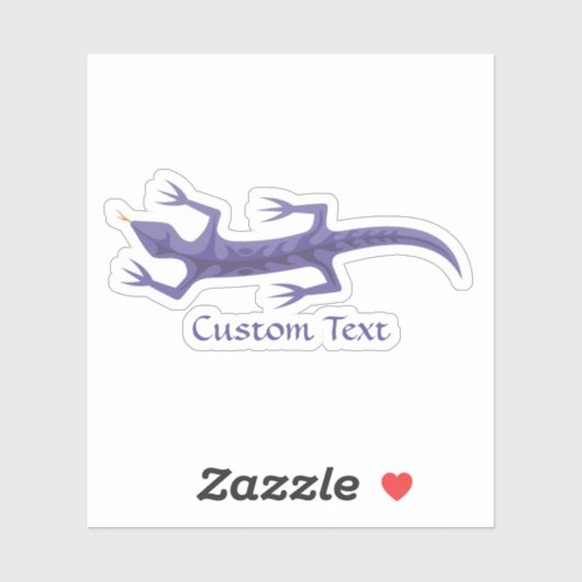 Tribal Lizard Mauve Sticker (Vel)