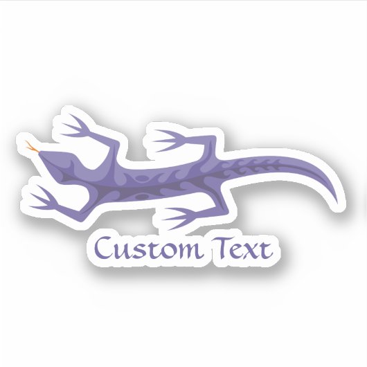 Tribal Lizard Mauve Sticker (Voorkant)