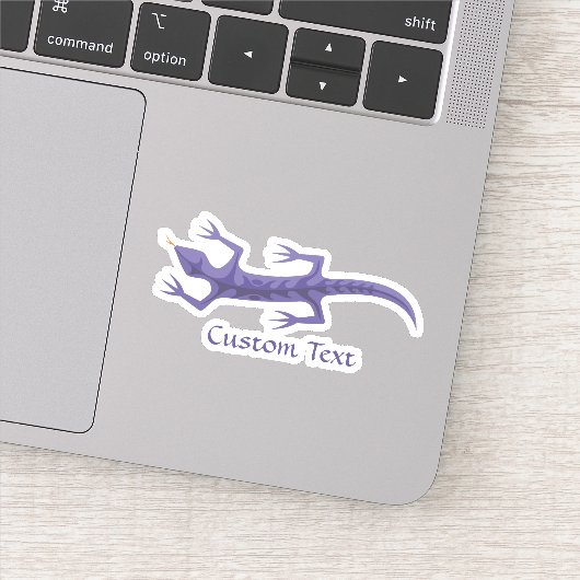 Tribal Lizard Mauve Sticker (Detail)