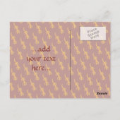 Tribal Lizard Oranje Briefkaart (Achterkant)