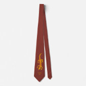 Tribal Lizard Oranje Stropdas (Voorkant)