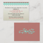 Tribal Lizards Southwestern Wedding Enclosure Kaar Informatiekaartje (Voorkant / Achterkant)