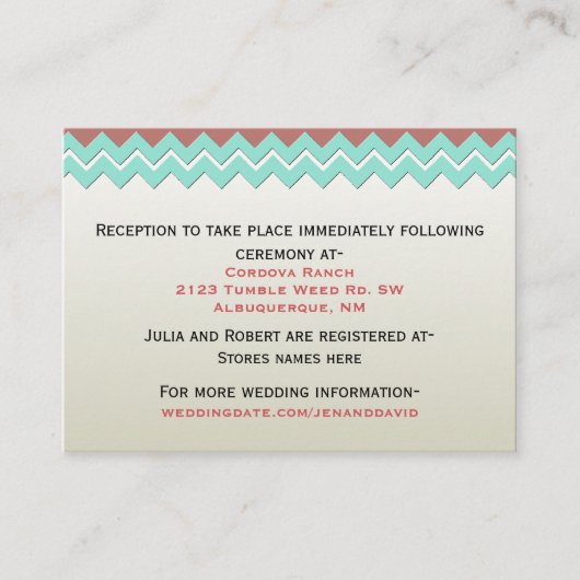 Tribal Lizards Southwestern Wedding Enclosure Kaar Informatiekaartje (Voorkant)