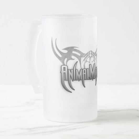TRIBAL LOGO, 16 oz. Beer Glass Matglas Bierpul (Voorkant links)
