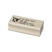 Tribal Longhorn Bull Skull met Monogram Return Rubberstempel (Stempel)