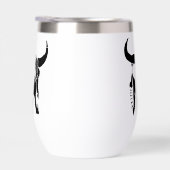 Tribal Longhorn Bull Skull met zwarte doether (Rechts)