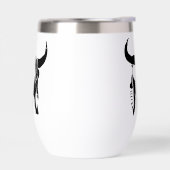 Tribal Longhorn Bull Skull met zwarte doether (Links)