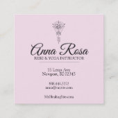 *~* Tribal Lotus Sparkle Rays Healing Reiki Vierkante Visitekaartje (Achterkant)