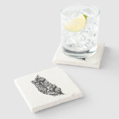 Tribal Love Feather Onderzetter (Zijkant)