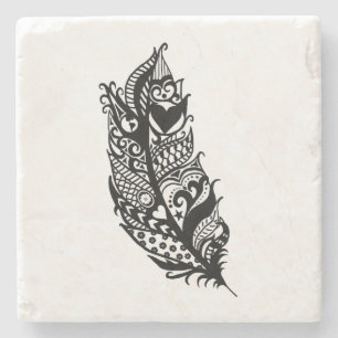 Tribal Love Feather Onderzetter