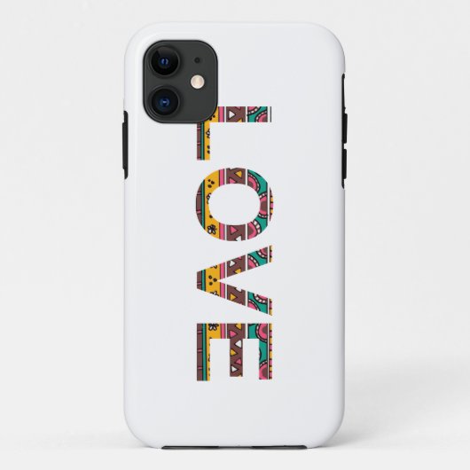 Tribal Love Word Art Case-Mate iPhone Case (Achterkant)