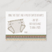 Tribal Luier Raffle Tickets Informatiekaartje (Achterkant)