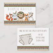 Tribal Luier Raffle Tickets Informatiekaartje (Voorkant / Achterkant)