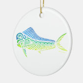 Tribal Mahi Mahi Keramisch Ornament (Links)