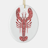 Tribal Maine Lobster Keramisch Ornament (Rechts)