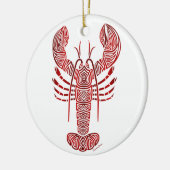 Tribal Maine Lobster Keramisch Ornament (Links)