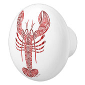 Tribal Maine Lobster Keramische Knop (Rechts)