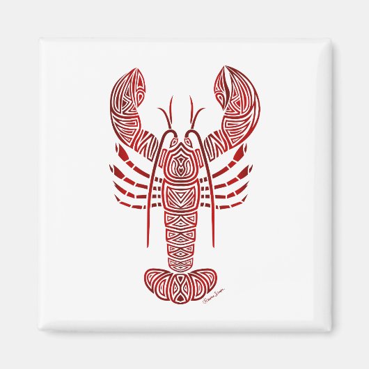 Tribal Maine Lobster Magneet (Voorkant)