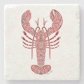 Tribal Maine Lobster Stenen Onderzetter (Voorkant)