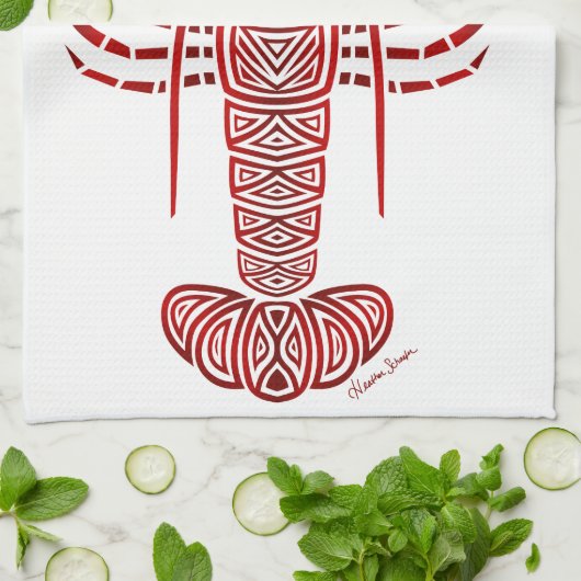 Tribal Maine Lobster Theedoek (Gevouwen)