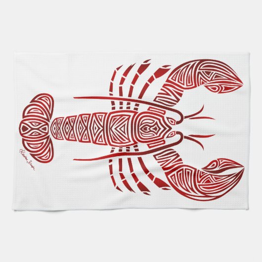 Tribal Maine Lobster Theedoek (Horizontaal)