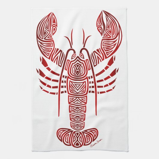 Tribal Maine Lobster Theedoek (Verticaal)