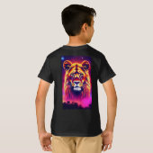 Tribal Majesty: Geometric Lion Logo T-shirt (Achterkant volledig)