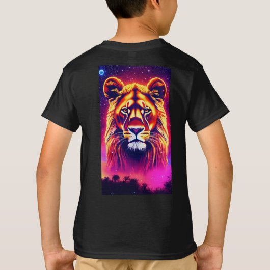 Tribal Majesty: Geometric Lion Logo T-shirt (Achterkant)