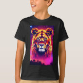 Tribal Majesty: Geometric Lion Logo T-shirt (Voorkant)