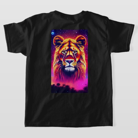 Tribal Majesty: Geometric Lion Logo T-shirt (Laag Achter)