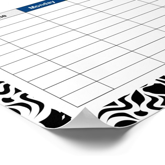 Tribal Mandala Black Timtable Poster (Hoek)