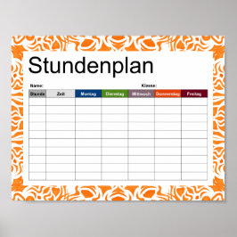 Tribal Mandala Oranje Tijdelijk Poster