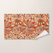 Tribal Mandala Print, bruin, beige en rood Bad Handdoek (Handdoek)