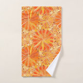 Tribal Mandala Print, Oranje en mosterd Gold Bad Handdoek (Handdoek)