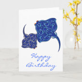 Tribal Manta Rays Kaart (Gele Bloem)