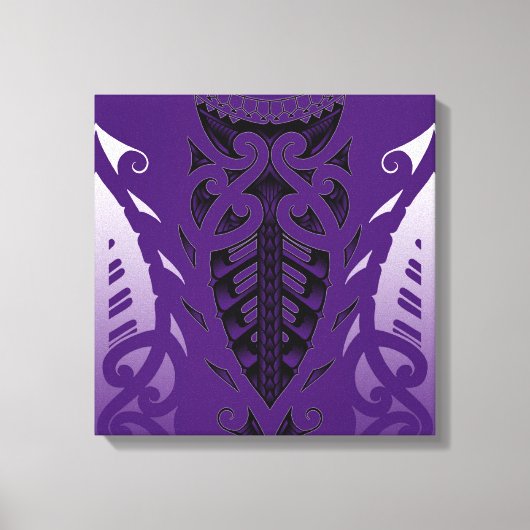 Tribal Maori tattoo ontwerp moderne kunst Canvas Afdruk (Voorkant)
