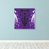 Tribal Maori tattoo ontwerp moderne kunst Canvas Afdruk (Insitu (Houten vloer))