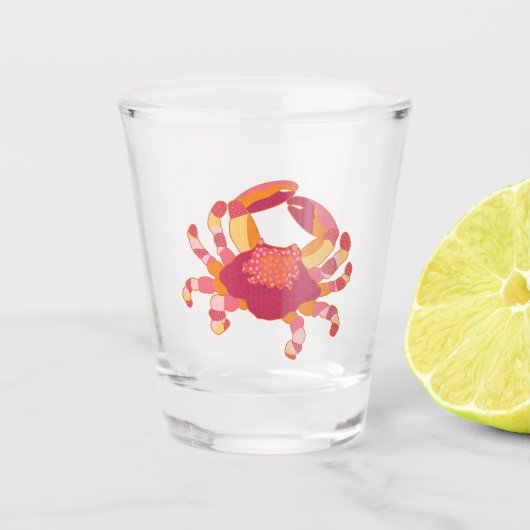 Tribal Marking Crab Shot Glass Glas (Voorkant)