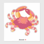 Tribal Marking Crab Sticker (Vel)
