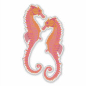 Tribal Marking Seahorses Sticker (Voorkant)