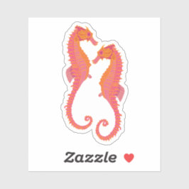 Tribal Marking Seahorses Sticker