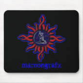 Tribal Maroon Mousepad Muismat (Voorkant)
