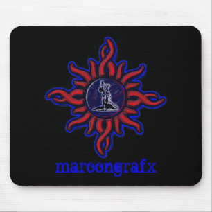 Tribal Maroon Mousepad Muismat