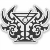 Tribal Martini Sticker (Voorkant)